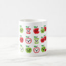 Recherche de pomme mignonne tasses Rouge