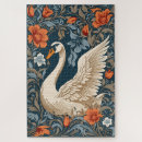 Recherche de cygne blanc puzzles Floral