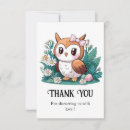 Search for owl thank you cards Colourful