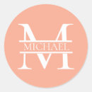 Search for peach monogram stickers Simple