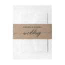 Search for kraft invitation belly bands Modern