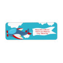 Search for airplane birthday return address labels Party
