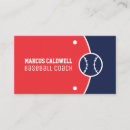 Search for baseball coach business cards Player