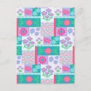 Recherche de motif patchwork cartes postales Fleurs
