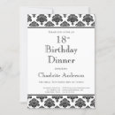 Search for black damask invitations Simple