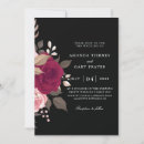 Search for burgundy black wedding invitations Botanical