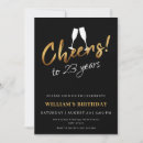 Search for masculine birthday invitations Black and gold