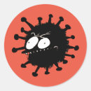 Search for virus cartoon stickers Health