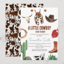 Recherche de little cowboy baby shower invitations Rustique