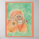 Search for orangutan posters Watercolor
