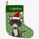 Search for tabby cat christmas stockings Red