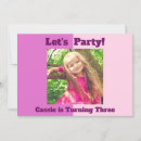 Search for pretty in pink birthday invitations Girly