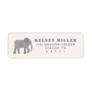 Search for grey elephant return address labels Gender neutral