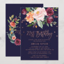 Search for floral 21st birthday invitations Blush