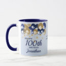 Search for one hundred years mugs Gold glitter