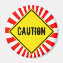 Search for funny warning signs magnets Yellow