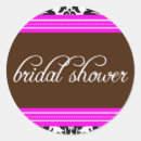 Search for damask bridal shower stickers Pink