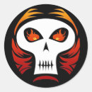 Search for flaming skull stickers Trick or treat
