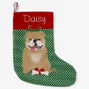 Search for english bulldog christmas stockings Green