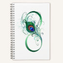 Search for peacock feathers notebooks Green