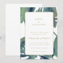 Search for palm leaves wedding invitations Gold