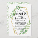 Search for foliage sweet 16 invitations Leaves