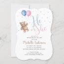 Search for teddy bear gender reveal invitations Baby shower