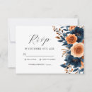 Search for terracotta and navy wedding rsvp cards Rustic