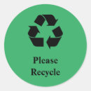 Search for green recycling symbol stickers Environment