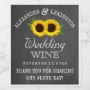 Search for sunflower wine labels Bride and groom