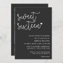 Search for minimalist sweet 16 invitations Elegant