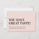 Search for purchase note cards Customer