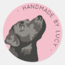 Search for black dog stickers Illustration