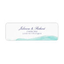 Search for turquoise wedding return address labels Aqua