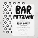 Search for black bar bat mitzvah invitations Modern