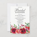 Recherche de red bridal shower invitations Aquarelle