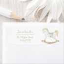 Search for rocking horse return address labels Baby shower