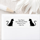 Search for cat silhouette return address labels Animals
