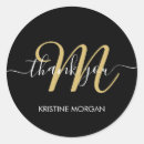 Search for script monogram stickers Thank you