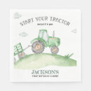 Search for tractor napkins First birthday