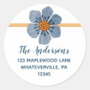 Search for navy blue return address stickers Floral