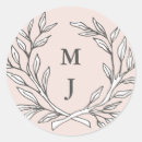 Search for blush monogram stickers Rustic