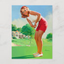 Search for vintage golf postcards Girl