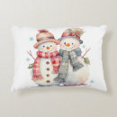 Recherche de snowman coussins Aquarelle
