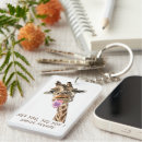 Search for giraffes rectangular keychains Funny