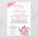 Recherche de théière rose invitations Mother to be