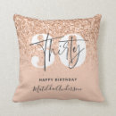 Search for 30th birthday pillows Typography