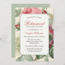 Search for vintage retirement party invitations Botanical