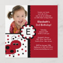 Search for ladybug square invitations Red