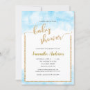 Search for blue gold baby shower invitations Elegant
